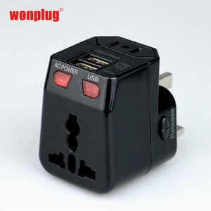 Adaptateur de voyage mondial Wonplug 2USB Chargeur de voyage mobile Multi-prises Tout-en-un Matériel PC écologique pour appareil photo <span class=keywords><strong>Cadeau</strong></span> d'entreprise - Product Image 4