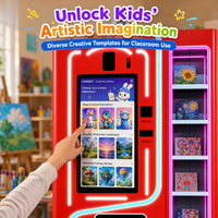 Distributeur automatique de souvenirs avec impression UV IA en libre-service, distributeur de pièces commémoratives et de photos pour aimants de réfrigérateur DEM