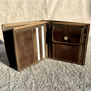 Real Leather Trifold <b>Wallet</b> Men Coin Pocket <b>RFID</b> Blocking Slim Credit <b>Card</b> Holder Money Clip <b>Wallet</b> Factory OEM NTW-0015 - Product Image 1