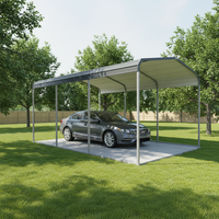 Abri de voiture pour 2 véhicules SGC2030, facile à assembler, en acier robuste, moderne, avec toit imperméable