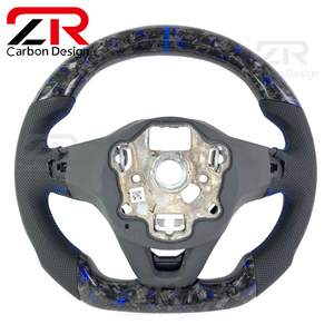Volante de Fibra de Carbono Forjado Personalizado con LED RPM Estilo Racing para Volkswagen <span class=keywords><strong>Golf</strong></span> <span class=keywords><strong>8</strong></span> MK8 R MK5 MK6 MK7 Polo GTI Scirocco - Product Image 3