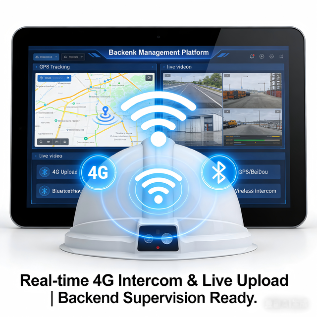 Smart Hard Hat Safety With Camera 4G LTE GSM Live Video View Mining Construction Safety Wearable Helmet Camera