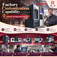 Tour vertical CNC avec garde-corps intégré, table rotative, rampe verticale, rail linéaire et convoyeur de copeaux