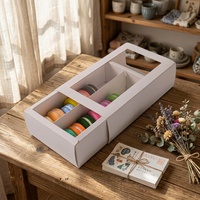 Boîte d'emballage pour macarons blancs transparents exquis Sunshine Wholesale, boîte cadeau