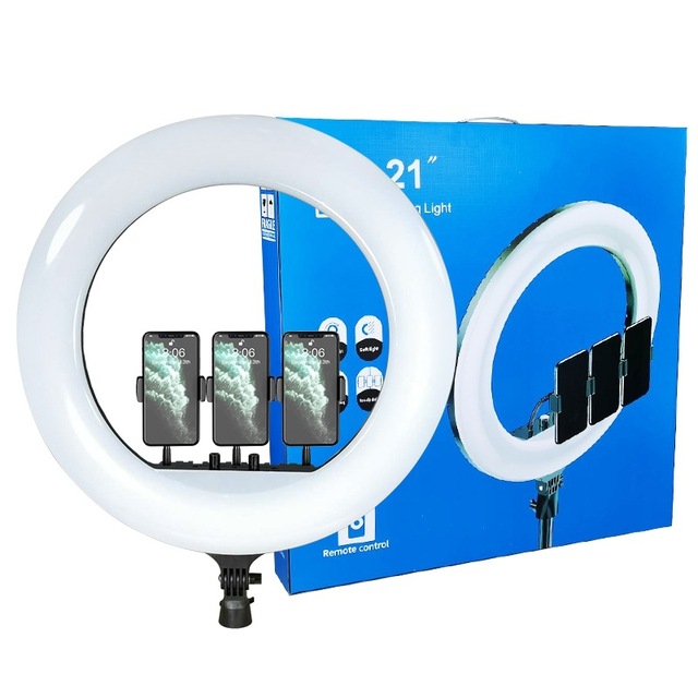 14 18 21 Inch Photographic for Tik Tok LED Ring Light Big Beauty Makeup RL18 RL21 Phone Holder Tripod Stand for Mobile Selfie