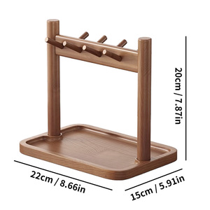 Rak Penyimpanan Multifungsi Portabel Bergaya Klasik dari Kayu untuk Aksesori Perhiasan dan Penyimpanan Kunci di Ruang Tamu. - Product Image 2