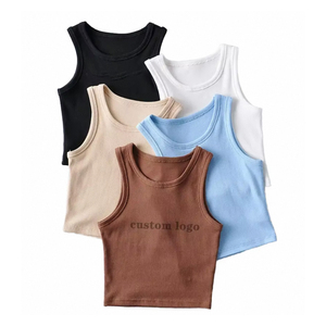 Knitted <b>Tank</b> 100 Cotton O Neck For <b>Women</b> Lightweight Breathable Fabric Everyday Layering And Summer Comfort Essential Wear - Product Image 1