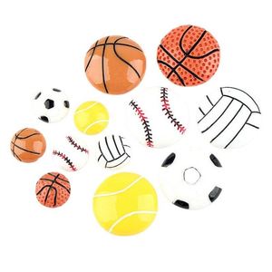 Resina medio lado de baloncesto fútbol voleibol tenis béisbol Diy resina teléfono caso accesorios para decoración - Product Image 2