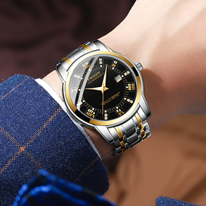 Reloj de Lujo Casual para Hombre <span class=keywords><strong>FNGEEN</strong></span>, Ultrafino, Resistente al Agua 30M, de Acero Inoxidable, con Manecillas de Cuarzo y Calendario - Product Image 3
