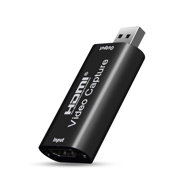 Mini 4K USB 2.0 HDMI Video Capture Card Dongle Male to Female Recorder OBS Live Streaming Compatible for Gaming & Android System