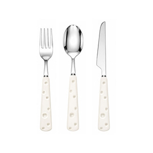 Ensemble de couverts 3 pièces en acier inoxydable avec manche en forme de fromage, poli miroir, compatible lave-vaisselle, cuillère, fourchette, couteau, coffret cadeau pour restaurant et fête - Product Image 5