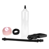 Pompe à vide pour homme : Bulbe à presser, Cylindre transparent, Entrée souple, Libération rapide de la pression, Tube détachable et facile à nettoyer.