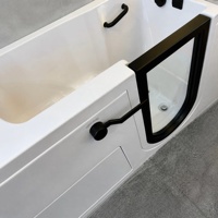 Baignoire pour personnes âgées, baignoire à accès facile et baignoire à immersion pour personnes âgées, bain à remous sûr avec massage, acrylique blanc, accessoires personnalisés