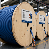 Cable Multifilar Blindado RVVP de 2, 3, 4, 5, 6, 7, 8, 10, 12, 14, 16, 18, 20, 24 Núcleos, 0.75mm2, 1.5mm2, Conductor de Cobre Puro