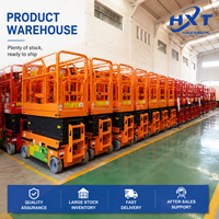 Plateforme élévatrice à ciseaux électrique à alimentation directe, plateforme de travail hydraulique électrique étroite de 8 m avec certification CE