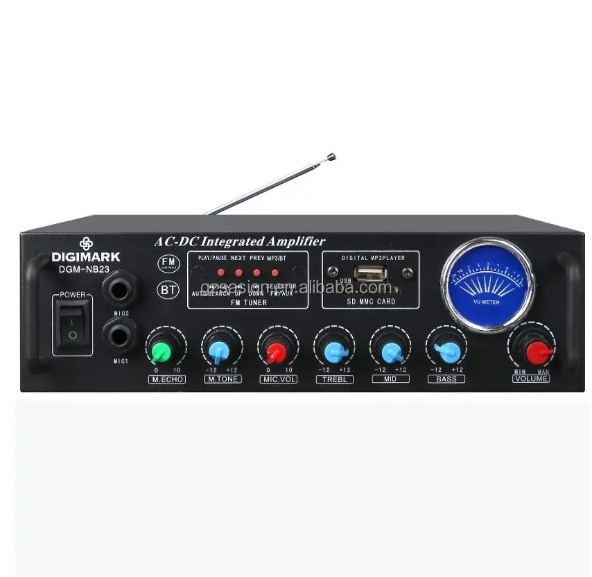 NB-23 مضخم صوت صغير باستخدام الستيريو/الصوت مع وظيفة FM/USB/BT/DC/AC