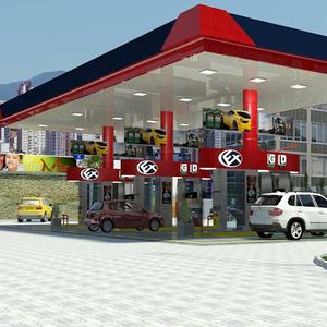 Ontwerp Ruimte Frame Benzine Tankstation Luifel Bouw - Product Image 6