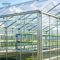 Serre en verre de 4 m de hauteur pour la culture hydroponique de cultures hautes, serre agricole