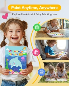 Livres de coloriage <span class=keywords><strong>à</strong></span> <span class=keywords><strong>l</strong></span>'eau pour tout-petits, animaux marins, livres de coloriage <span class=keywords><strong>à</strong></span> <span class=keywords><strong>l</strong></span>'<span class=keywords><strong>aquarelle</strong></span>, ensemble de livres de coloriage pour enfants, jouet d'activités - Product Image 6