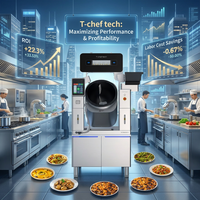 Robot de cuisine intelligent en acier inoxydable, dernière génération, intuitif, approuvé par les franchiseurs, économe en énergie, autonettoyant, pour la cuisson et le sautage (Wok)