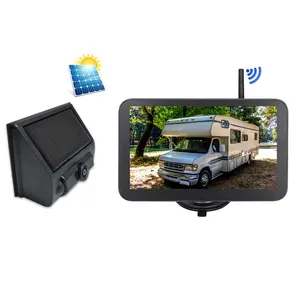 Monitor de 7 pulgadas para coche, cámara de respaldo de visión trasera, impermeable, Solar, inalámbrico, aparcamiento de marcha atrás para camión, furgoneta, autobús, RV