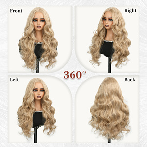 Nuovo arrivo per le donne capelli biondi colore naturale sintetico pizzo <span class=keywords><strong>parrucca</strong></span> anteriore osso diritto <span class=keywords><strong>Afro</strong></span> crespo <span class=keywords><strong>parrucca</strong></span> riccia - Product Image 6