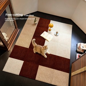 DIY Splicing Carpet Tiles Self Adhesive Non Slip Washable Individual Puzzle Floor Mat Pet Friendly Stain Resistant Area <strong>Rug</strong> - Product Image 3