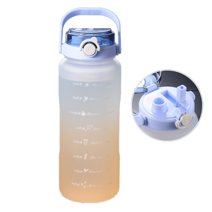 2 trong 1 Rơm & Chug Nắp bán buôn sản phẩm bán chạy nhất PC chai nước nửa Gallon motivational với rơm và xử lý - Product Image 4