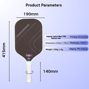 Pala de Pickleball de Aleación de Titanio con Fibra de Carbono, Núcleo de Panal de PP, Agarre Ergonómico, Entrenamiento Profesional - Product Image 5
