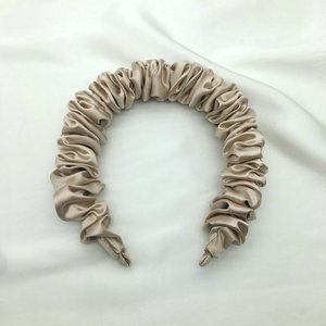 OEM ODM-diademas personalizadas de seda para mujer, 22 momme de plástico, <span class=keywords><strong>3</strong></span>,5 cm de ancho, accesorios para el cabello - Product Image 2