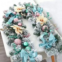 Wanwan W17 PVC Dichte Vloeiende Witte Ranken Glimmende Kerstversieringen voor Bureau- en Raamdecoratie Feestdagen Decoratie Cadeau