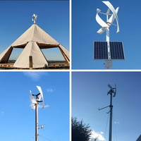 Éolienne verticale Smaraad 1200w Éolienne pour usage domestique avec générateur éolien 12v 24v et pales de 1,35m