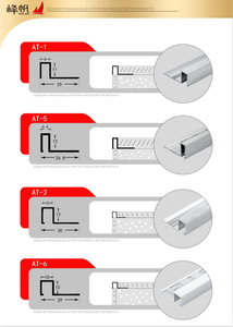 Bordo delle piastrelle in stile moderno in metallo quadrato nero oro rosa alluminio ceramica piastrelle ad angolo profilo - Product Image 4