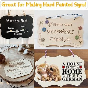<b>Wooden</b> Unfinished Rectangular Hanging Plaque For Art Display Handicraft DIY Project - Product Image 4