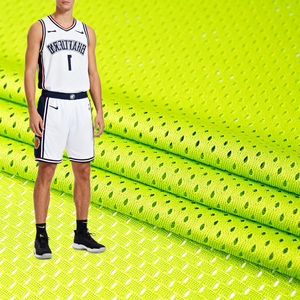 구멍이 뚫린 메쉬 디자인 100% 폴리에스터 원단 100gsm 통기성 내마모성 방지 알약 중형 농구 저지 - Product Image 4