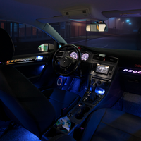 Éclairage d'ambiance LED dédié pour Volkswagen Golf 7, éclairage d'ambiance intérieur coloré à 64 couleurs, contrôle multifonction, mise à niveau de l'éclairage d'ambiance