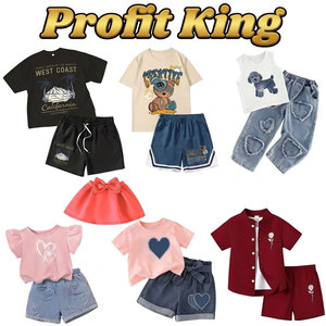 Lote al por mayor de ropa infantil casual para niños y niñas, conjuntos de verano surtidos aleatoriamente para 4 estaciones, sin marca, exceso de inventario. - Product Image 3