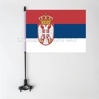 Drapeau de vélo 14*21cm à motif imprimé, mini-drapeau de cyclisme avec pince réglable, fourni directement par l'usine en Russie