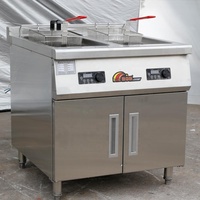 Plancha Máquina Freidora De Aceite Papas Frita Pollo Platano Alto Rendimiento Comercial Industriales Electrica Industrial Dobles