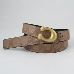 Dames Echt Lederen Mode C Designer Luxe V Riem Zwarte Custom Riemen Voor Vrouwen