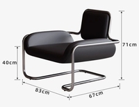 Chaise convexe irrégulière en acier inoxydable Creative Homestay Hotel Reception Leisure Single Sofa Chair