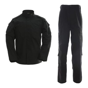 Ensemble uniforme tactique SF31 noir, chemise à manches longues et pantalon, respirant, durable, tenue d'entraînement - Product Image 1