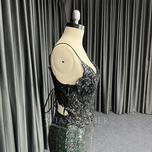 جانمبر HX130 أنيق حزام السباغيتي شق حورية البحر مساء ، - Product Image 5