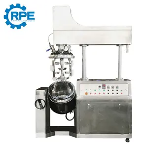 Button control moisturizing face cream making vacuum homogenizer mixing machine cosmetic paste making machine