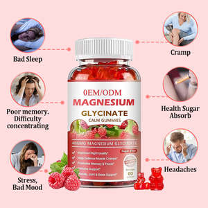 Veganistische Frambozen Magnesiumglycinaat Gummies-Stressverlichtende Slaap-Wat Helpt Bij Complexe Vitaminen Die Vitamine <span class=keywords><strong>D</strong></span> Bevatten - Product Image 2