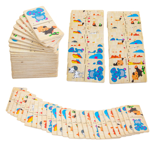Puzzle de dominos d'<span class=keywords><strong>animaux</strong></span> en <span class=keywords><strong>bois</strong></span> de haute qualité pour l'éducation préscolaire des enfants - Product Image 2