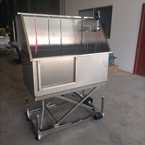 Bacs de toilettage pour animaux de compagnie en acier inoxydable écologiques, station de bain pour chiens avec <span class=keywords><strong>porte</strong></span> pour petits animaux, pour salons de toilettage et bain. - Product Image 2