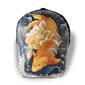 Casquette de baseball avec motif de poisson rouge, personnalité tendance, casquette de chauffeur de camion, personnalité, illustration, casquette de baseball avec rivets - Product Image 6