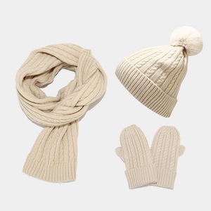 2023 recién llegado, venta al por mayor, conjuntos <span class=keywords><strong>de</strong></span> guantes y gorros <span class=keywords><strong>de</strong></span> punto <span class=keywords><strong>de</strong></span> invierno, 7 <span class=keywords><strong>colores</strong></span> disponibles, incluida la bufanda para clima frío - Product Image 5