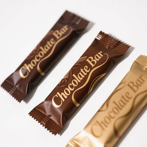 Bolsita de plástico con bordes dentados impresos personalizados con sello lateral trasero para alimentos, embalaje de cereales y galletas, bolsa de barra de Chocolate Mylar - Product Image 4